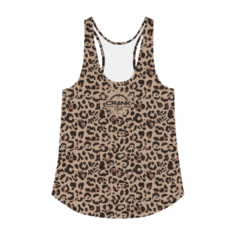 Women's Leopard MTB Racerback Tank long tank top