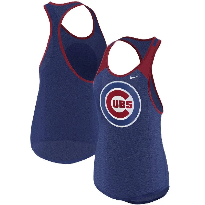 Women's Chicago Cubs Legend Wordmark 1.7 Tank Top navy tank top