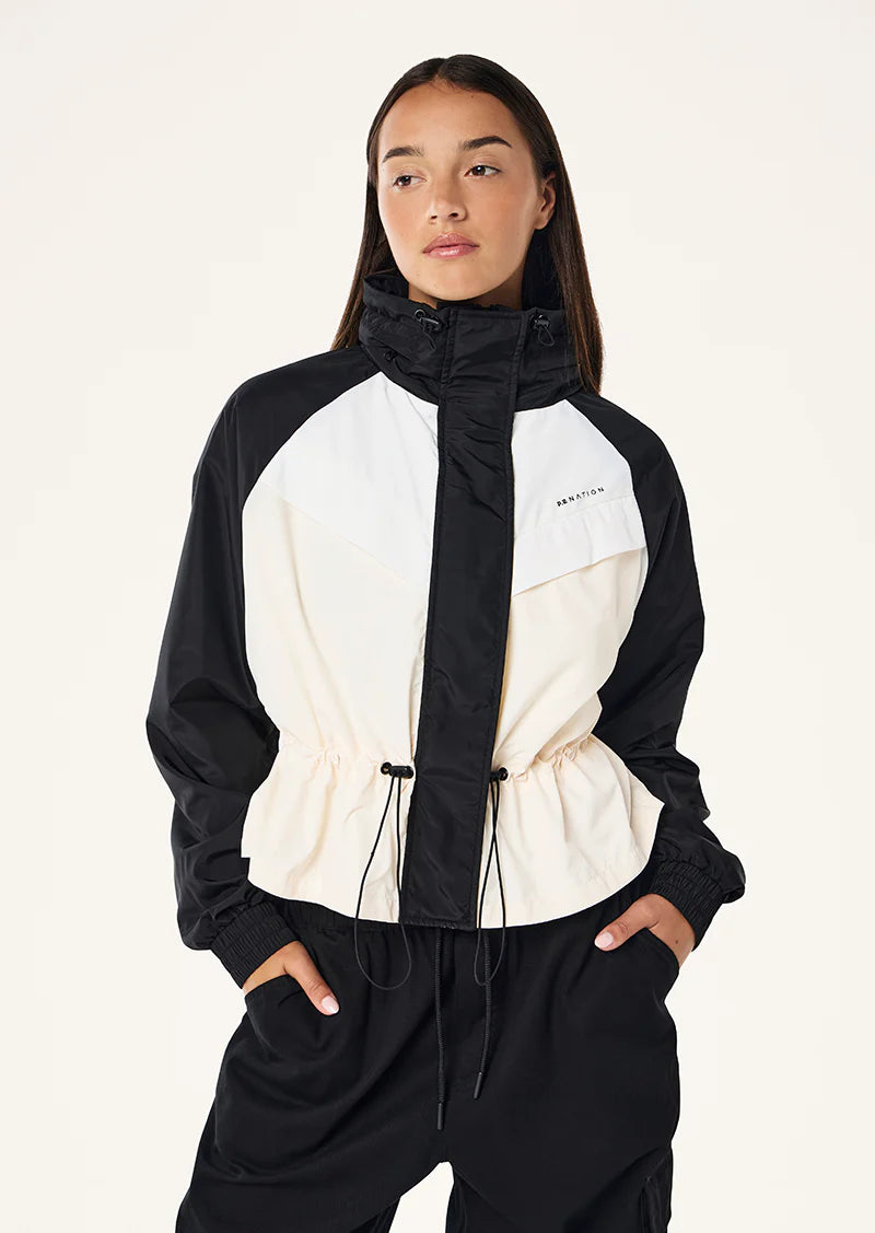 Women's P.E Nation Shelter Jacket in Black White Fitted Jacket Loose Jacket Oversized Jacket Women's P.E Nation Shelter Jacket in Black White Fitted Jacket Loose Jacket Oversized Jacket