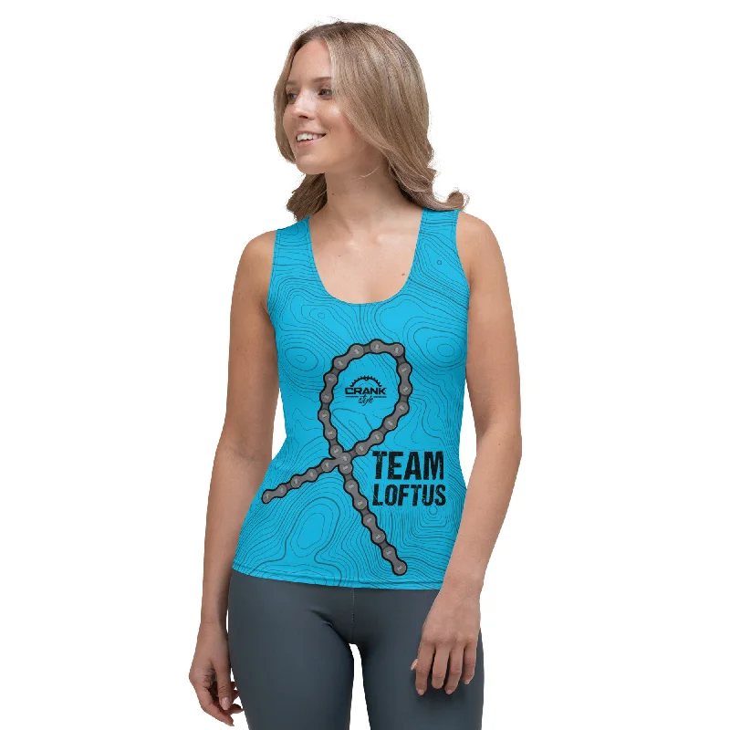Women's Team Loftus Blue Topographic Tank Top cutout tank top