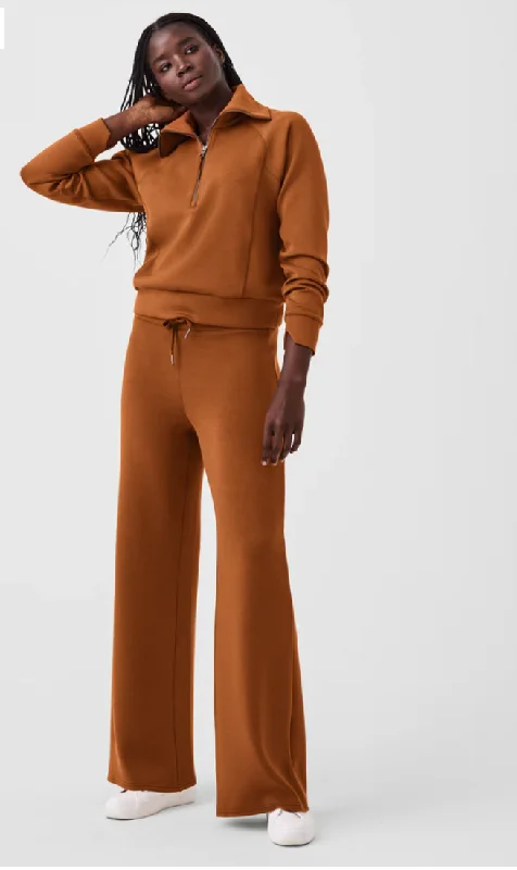 Spanx Airessential Wide Leg Pant Butterscotch Relaxed High-Waist Trousers