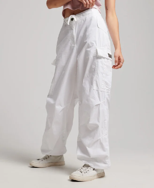 Vintage Baggy Parachute Pants | Optic Slim Fit Casual Pants