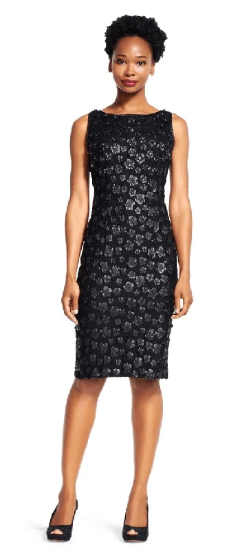 Adrianna Papell AP1E200023 Short Sleeveless Cocktail Party Dress Tunics Denim casual