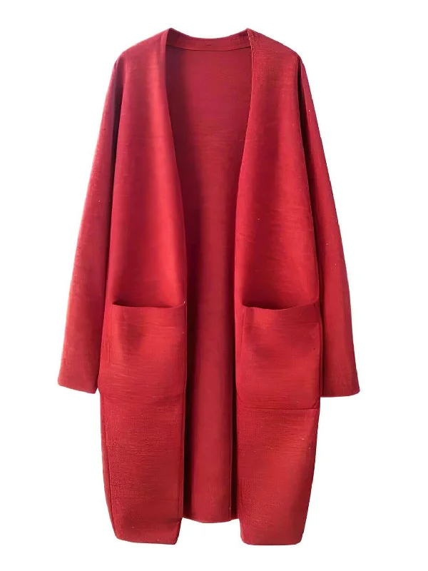 Oversized Cardigan Women's Terry Blend Velvet Blend Canvas Blend