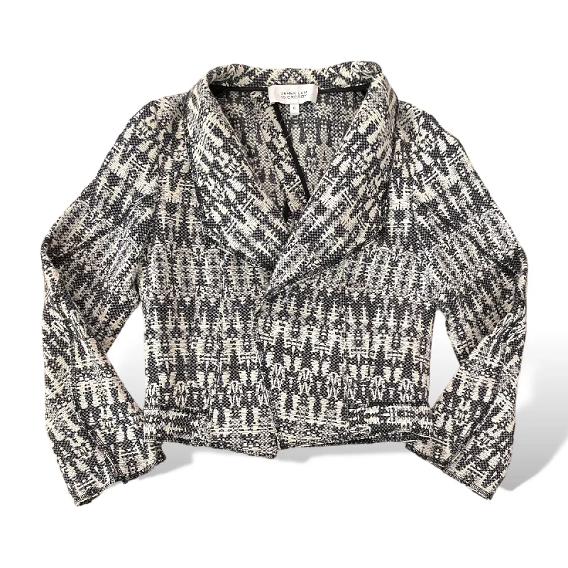 Derek Lam 10 Crosby Open Back Lightweight Jacket |Size:6| Zip Front Button Front Snap Front