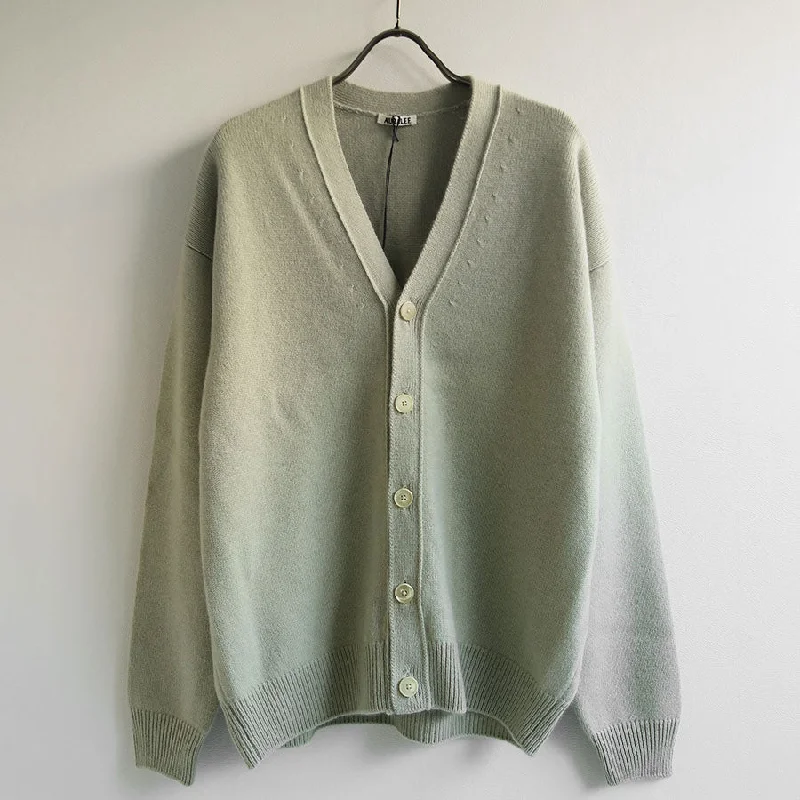 【AURALEE/オーラリー】<br>BABY CASHMERE KNIT CARDIGAN <br>A23AC06BC Sequined Glittery Shiny