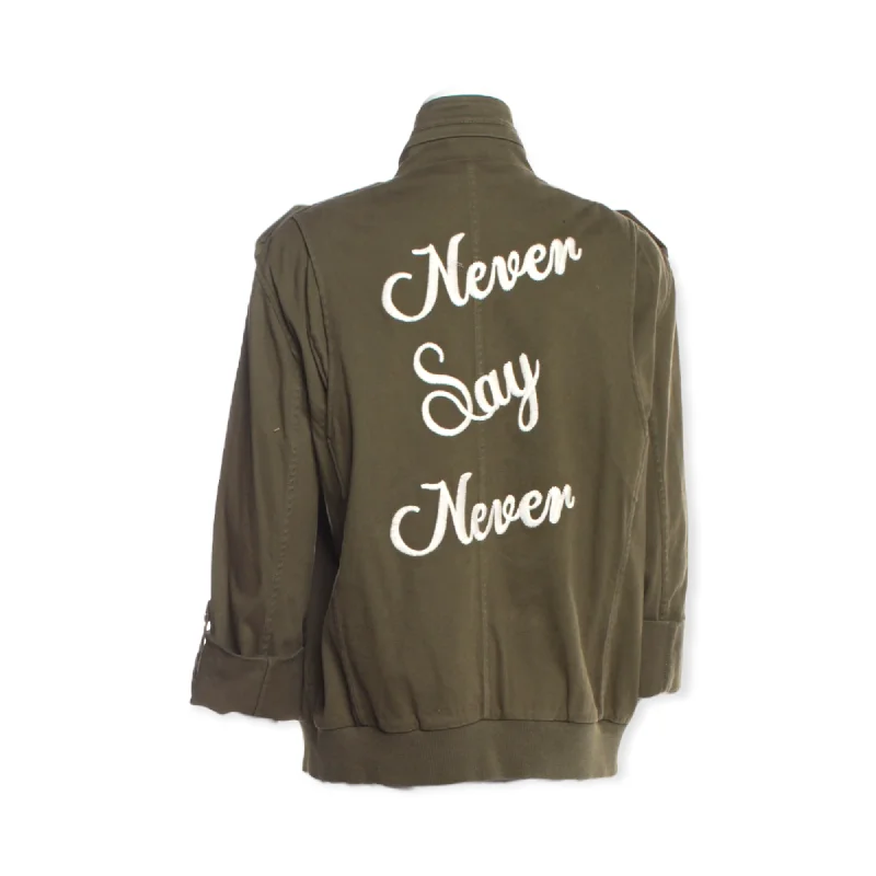 ALICE + OLIVIA “NEVER SAY NEVER” Utility Jacket |Size: S| Denim Jacket Leather Jacket Suede Jacket ALICE + OLIVIA “NEVER SAY NEVER” Utility Jacket |Size: S| Denim Jacket Leather Jacket Suede Jacket