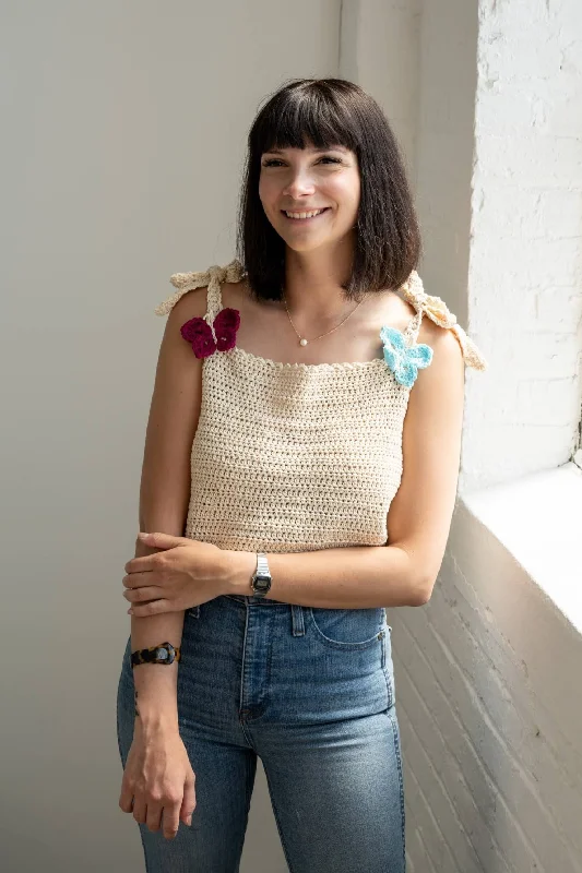 Butterfly Tank Top (Crochet) yoga tank top