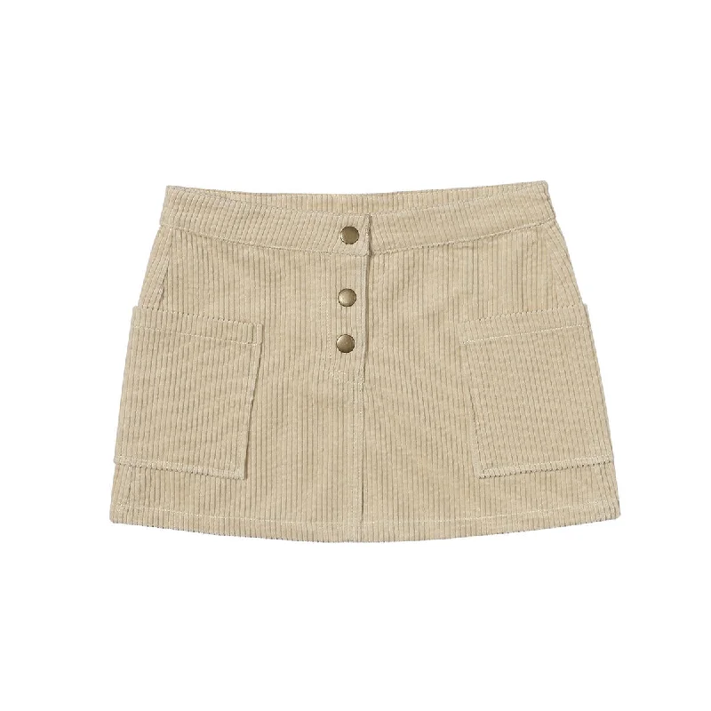 Daphne Skirt in Wheat silk skirt smooth