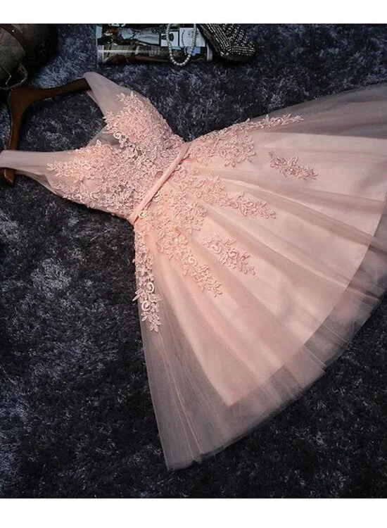 Pink Homecoming Dresses, Lovely Party Dresses, Formal Dresses Tunics Office stylish