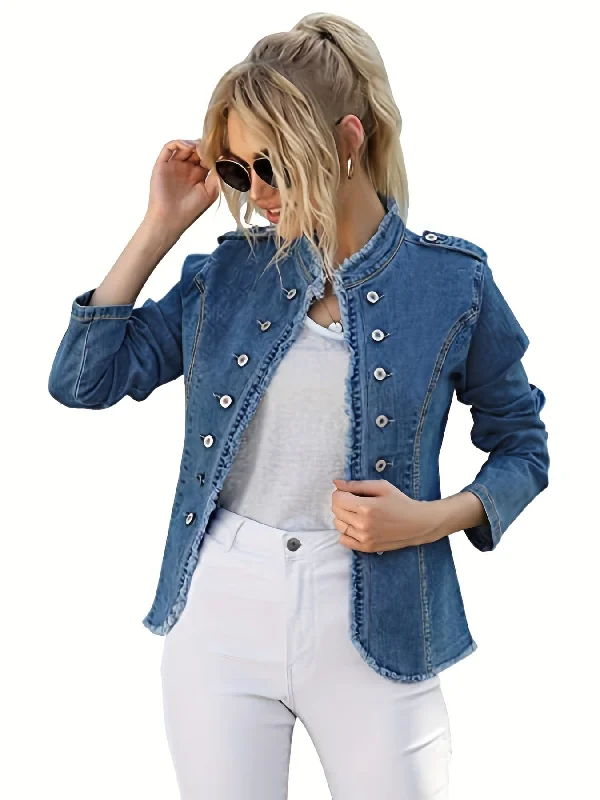 All-Season Denim Jacket Bomber Jacket Anorak Windbreaker