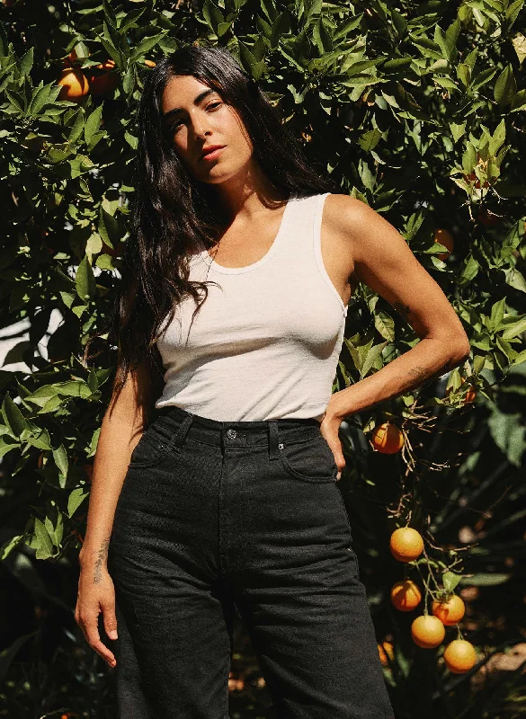 the vintage tank in washed white lemon yellow tank