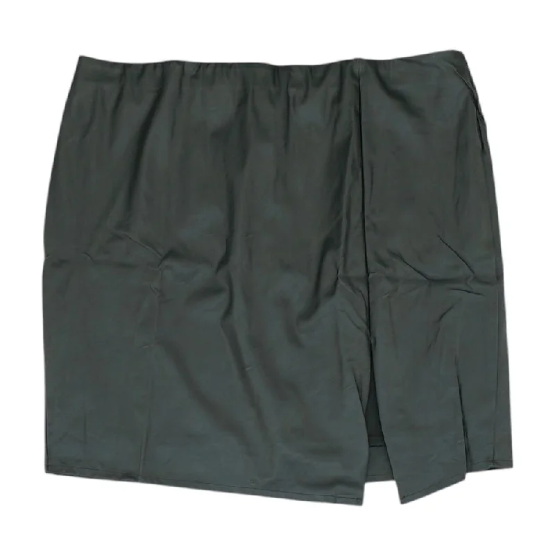 Black Solid Midi Skirt corduroy skirt durable