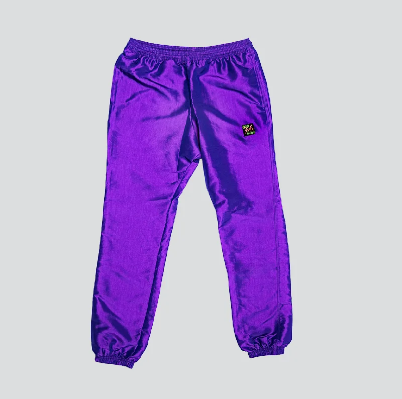 Iridescent Windbreaker Pants Formal Wide-Leg Pants