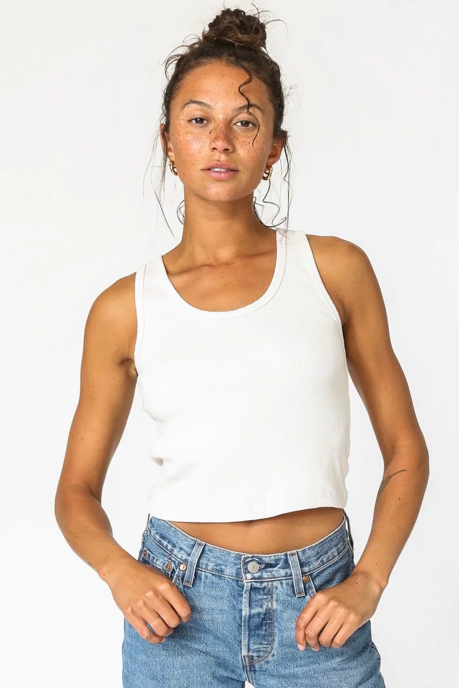 Blondie Tank -Jade & Night slim fit tank