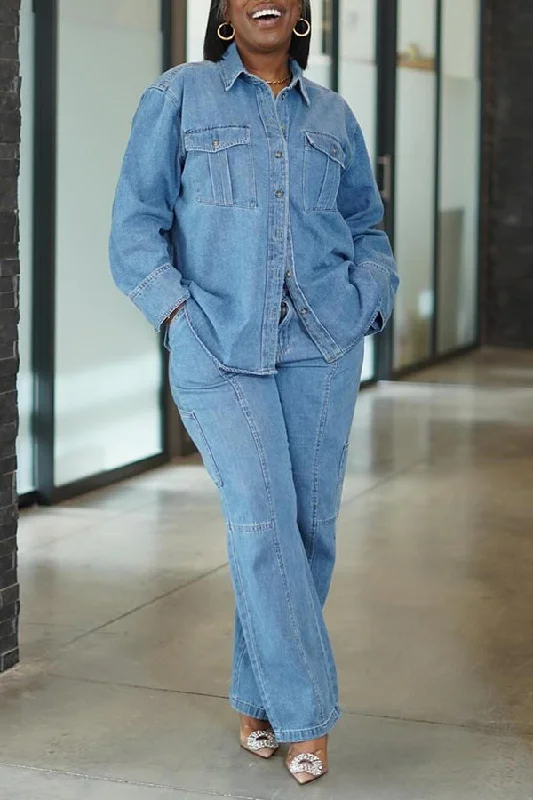 Stylish Denim material Jacket & Pants Set Faux Fur Jacket Real Fur Jacket Shearling Jacket Stylish Denim material Jacket & Pants Set Faux Fur Jacket Real Fur Jacket Shearling Jacket
