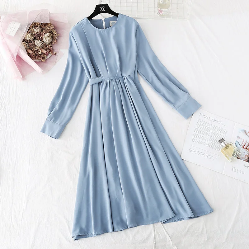 Temperament French retro lace up waist length skirt  4050 high slit skirt