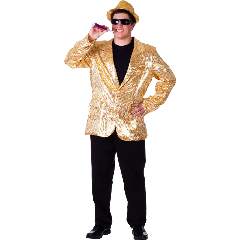 Gold Sequin Jacket - Adults Satin Fabric Silk Fabric Chiffon Fabric
