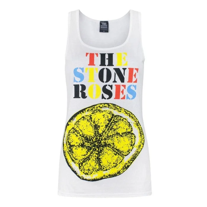 The Stone Roses Womens/Ladies Lemon Sleeveless Tank Top lace back tank