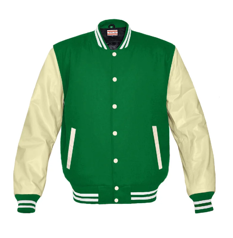 Superb Genuine Cream Leather Sleeve Letterman College Varsity Women Wool Jackets #CRSL-WSTR-CB Satin Fabric Silk Fabric Chiffon Fabric Superb Genuine Cream Leather Sleeve Letterman College Varsity Women Wool Jackets #CRSL-WSTR-CB Satin Fabric Silk Fabric Chiffon Fabric