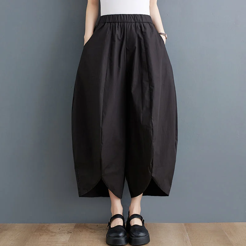 Loose Lantern Wide Leg Pants Trendy High-Waist Trousers