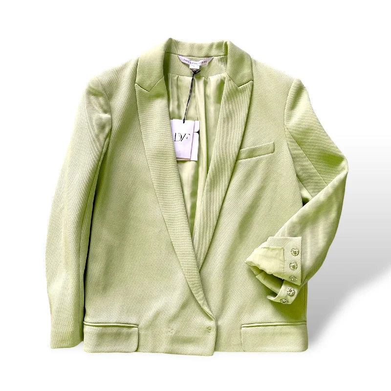 Diana Von Furstenberg Pastel Green STUNNING Jacket/Blazer  |Size: 6| NWT Toggled Jacket Drawstring Jacket Belted Jacket