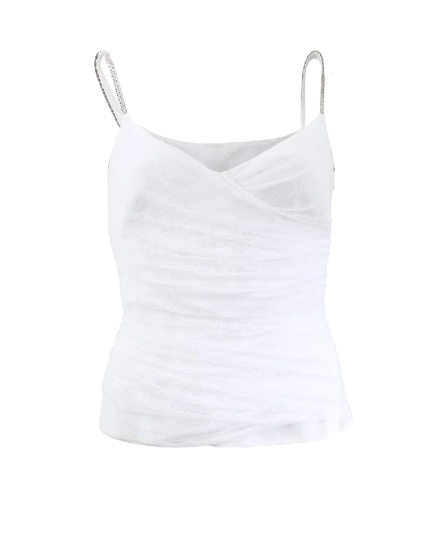 Jeweled Strap Tank Top ribbed tank top
