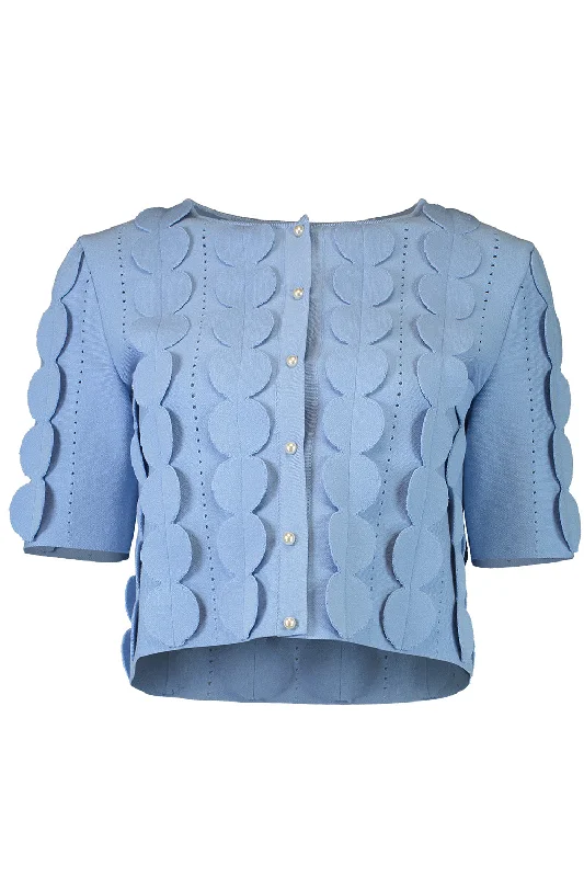 Short Sleeve 3d Circle Cardigan Stylish Fashionable Trendy