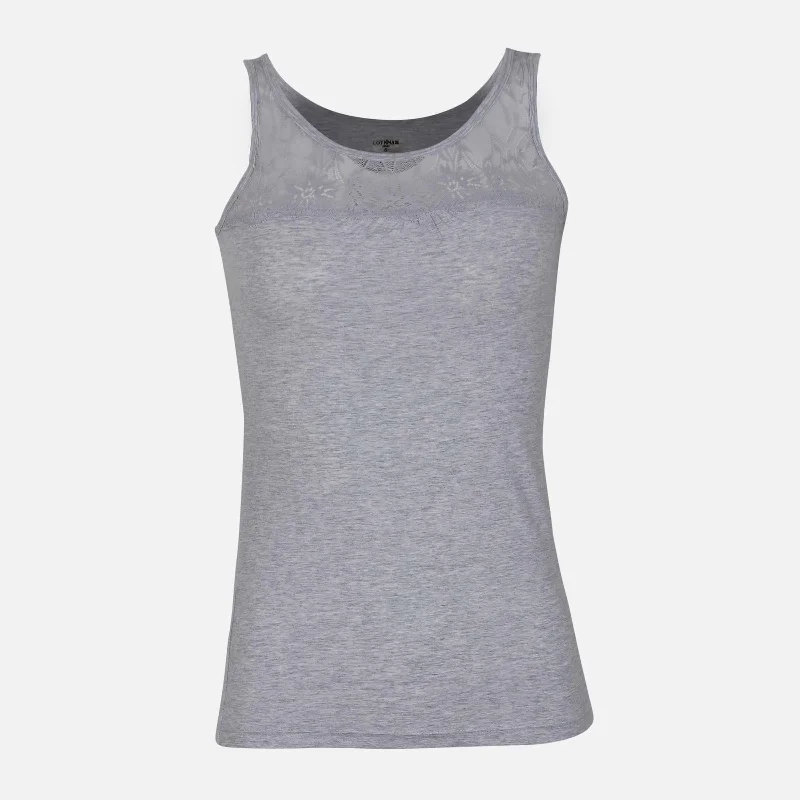 LADIES LACE TANK TOP fitted tank top