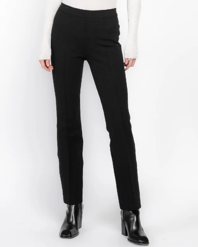 Long Check Kick Pants Elegant Palazzo Trousers