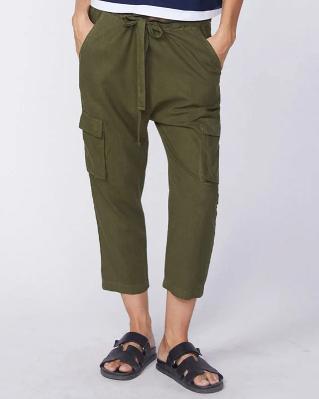Paperbag Cargo Pants Cozy Knit Pants