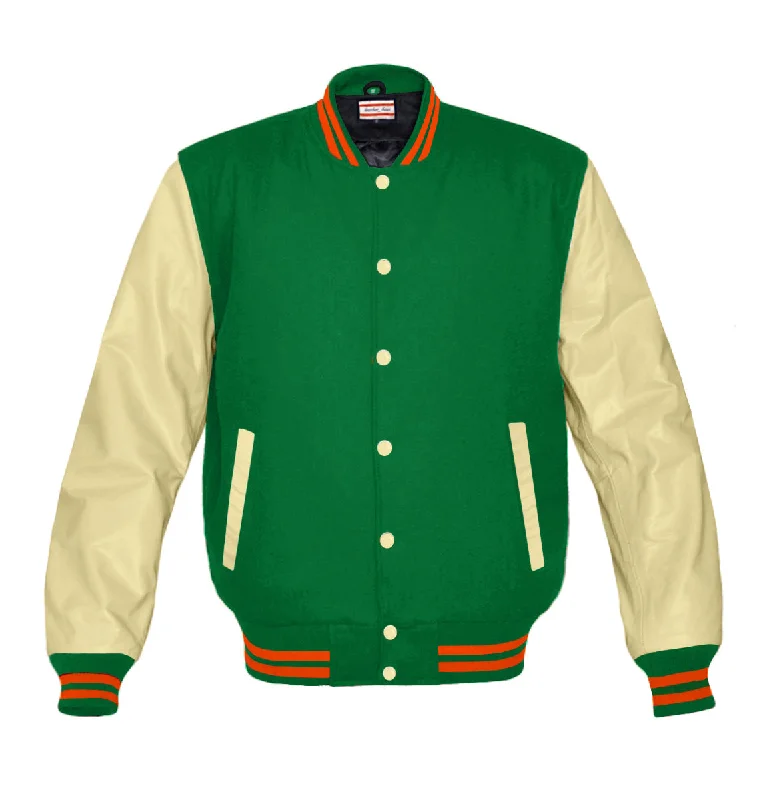 Superb Genuine Cream Leather Sleeve Letterman College Varsity Women Wool Jackets #CRSL-ORSTR-CB Knit Jacket Woven Jacket Fleece Jacket Superb Genuine Cream Leather Sleeve Letterman College Varsity Women Wool Jackets #CRSL-ORSTR-CB Knit Jacket Woven Jacket Fleece Jacket