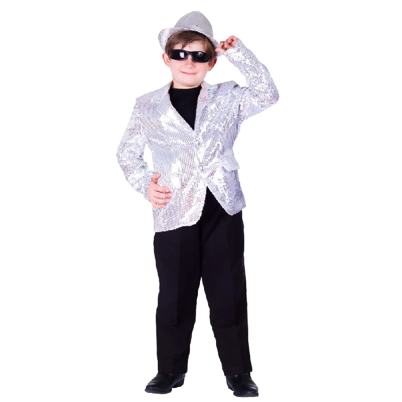 Silver Sequin Jacket - Kids Herringbone Jacket Houndstooth Jacket Plaid Jacket