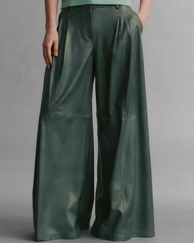 Leather Didi Pants Classic Straight-Leg Pants