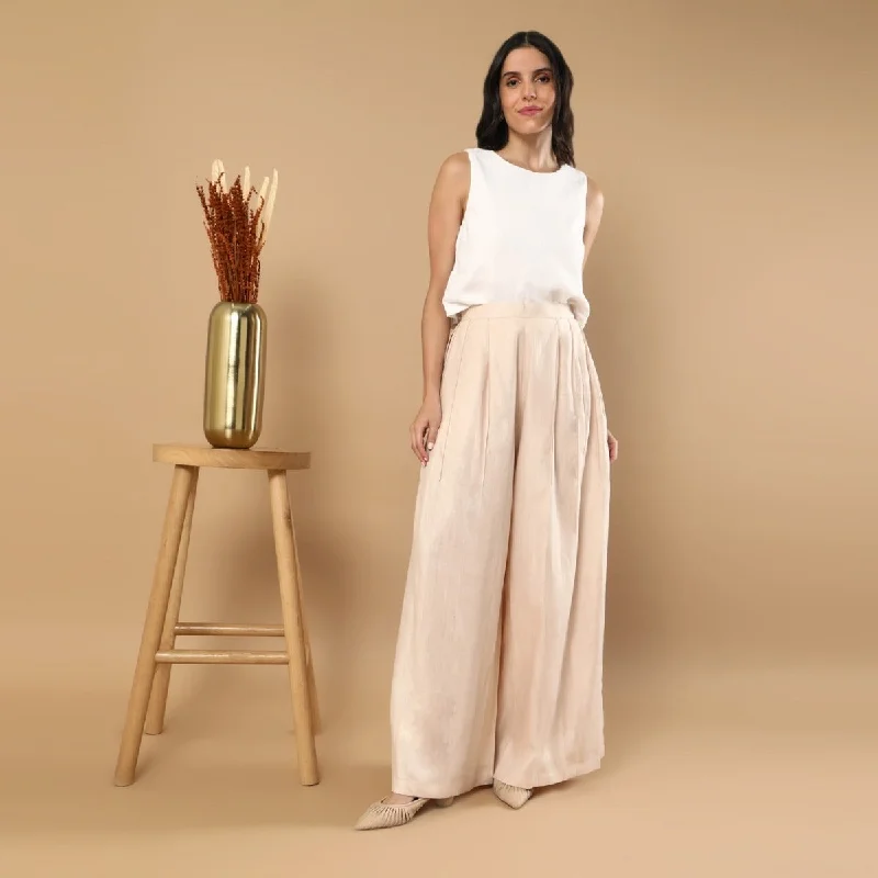 Aspen | Hemp Pants | Beige Relaxed Casual Leggings