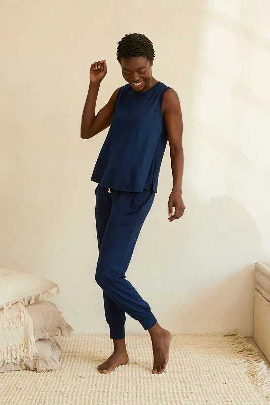 Swing Tank + High Waisted Harem Pant pastel tank top