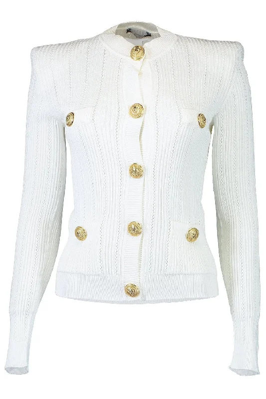 Button Cardigan Sequined Glittery Shiny