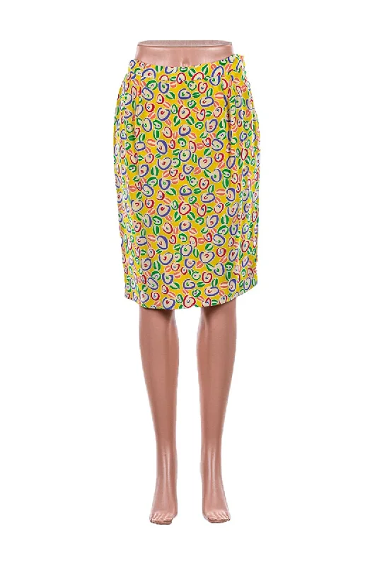 Vintage 90's Valentino Skirt leather skirt bold
