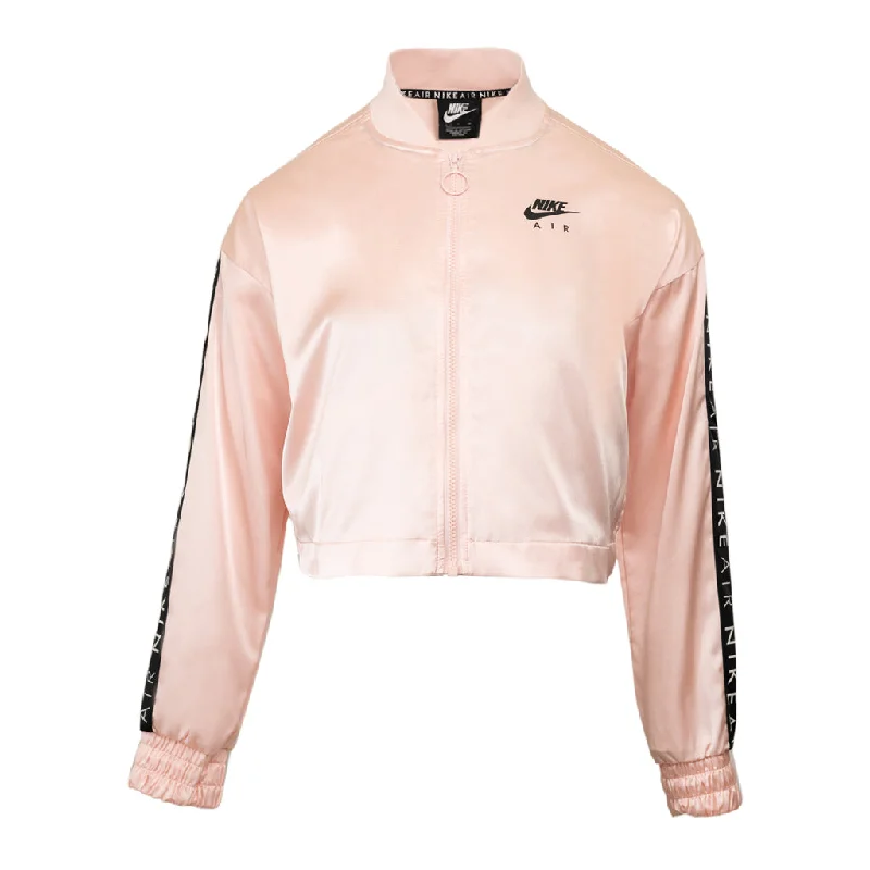 AIR TRK JKT JACKET SATIN WOMEN'S JACKET Notch Collar Jacket Peter Pan Collar Jacket Cowl Neck Jacket