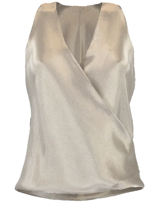 Tide Top Crossover Lamé Tank strappy tank top