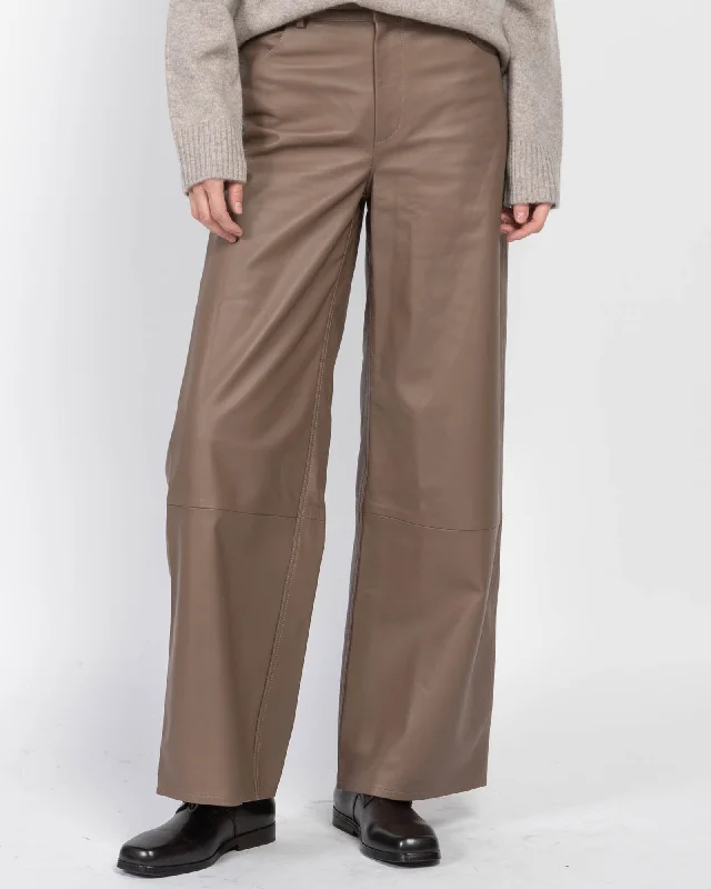 Figari Leather Pants Comfortable Denim Leggings