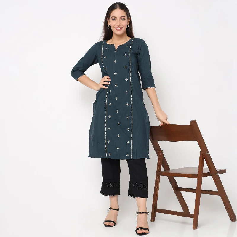 Straight Fit Solid Mid Rise Ethnic Pants Lightweight Linen Pants