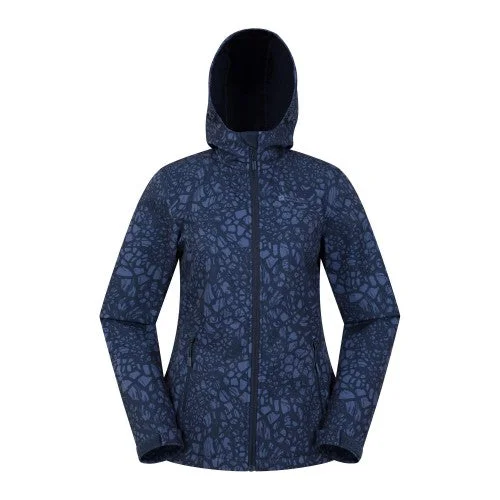 Mountain Warehouse Womens/Ladies Exodus Abstract Water Resistant Soft Shell Jacket Satin Jacket Silk Jacket Chiffon Jacket