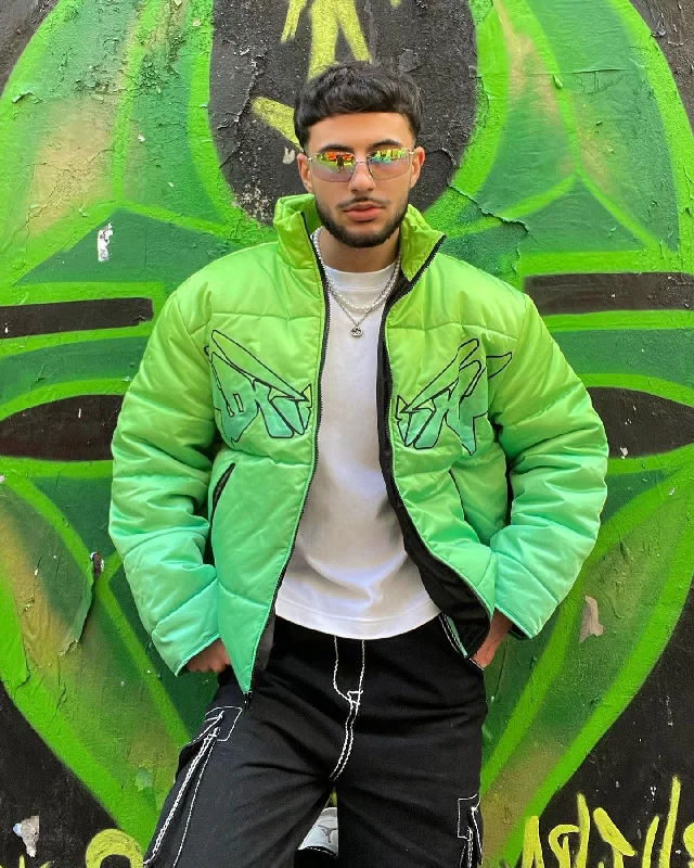 Loiter Cyber Gradient Puffer Jacket Neon Green Corduroy Jacket Velvet Jacket Brocade Jacket Loiter Cyber Gradient Puffer Jacket Neon Green Corduroy Jacket Velvet Jacket Brocade Jacket