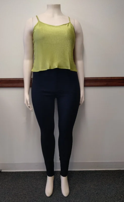 Lime Green Satin Tank Top Available in Sizes 1X-3X (Lots of Stretch) bronze tank top