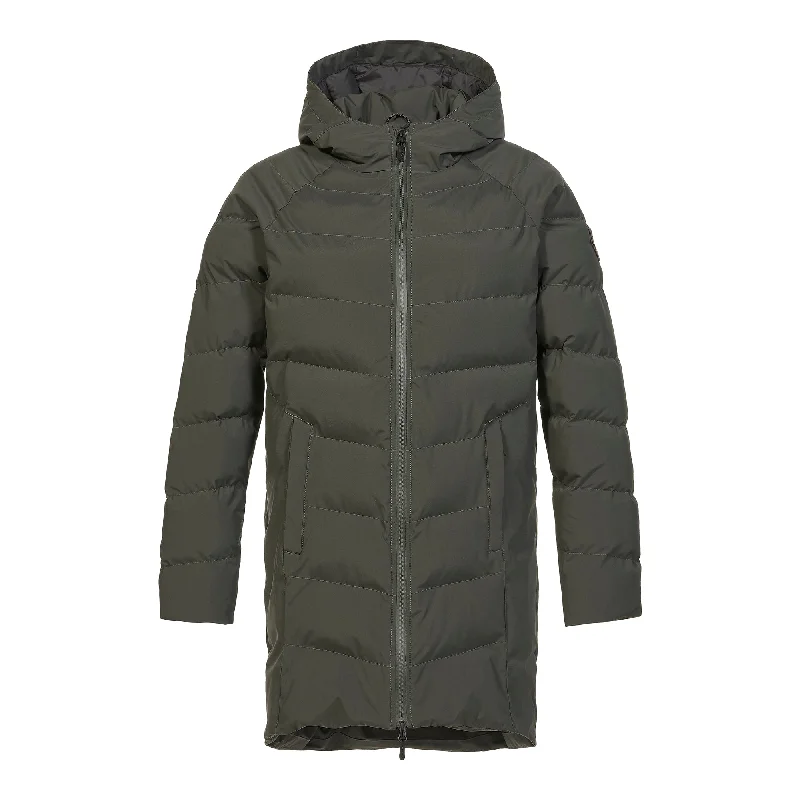 WOMEN'S MARINA LONG QUILTED JACKET Belted Jacket Elasticated Jacket Padded Jacket