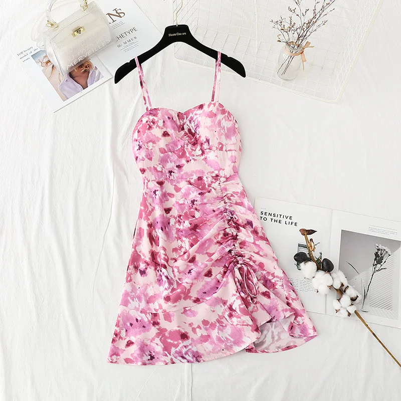 French retro oil painting Chiffon fairy temperament small skirt  4125 velvet skirt rich