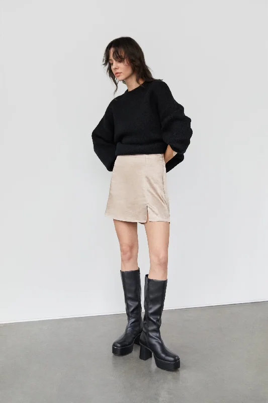 MINI SLIP SKIRT low waist skirt