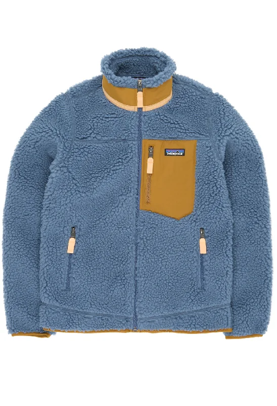 Patagonia Women's Classic Retro-X Jacket - Utility Blue Ribbed Jacket Pleated Jacket Ruffled Jacket