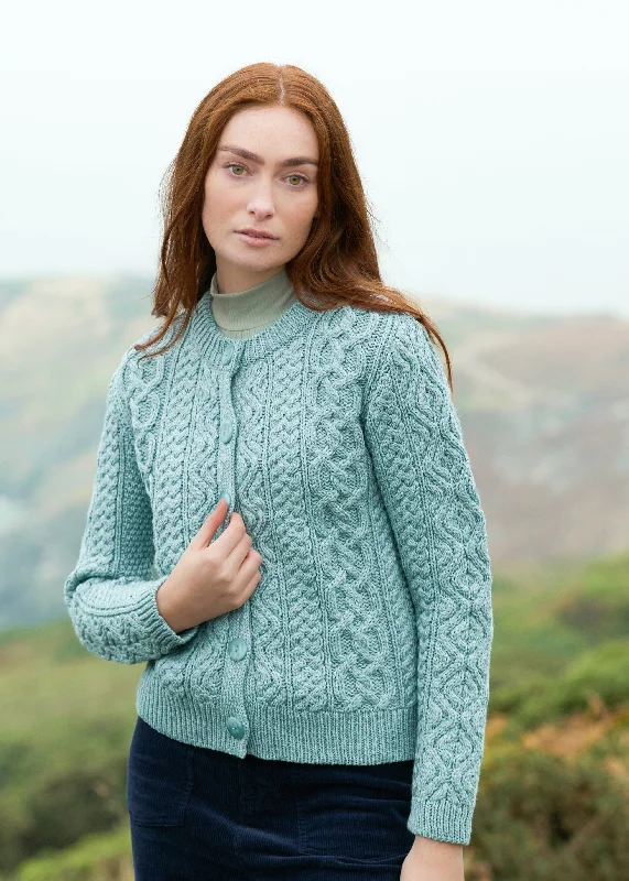 Aran Short Button Cardigan | Mermaid Soft Cozy Warm